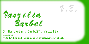 vaszilia barbel business card